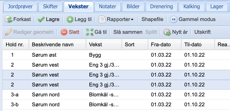 Ny verktøylinje med kontekstuelle knapper